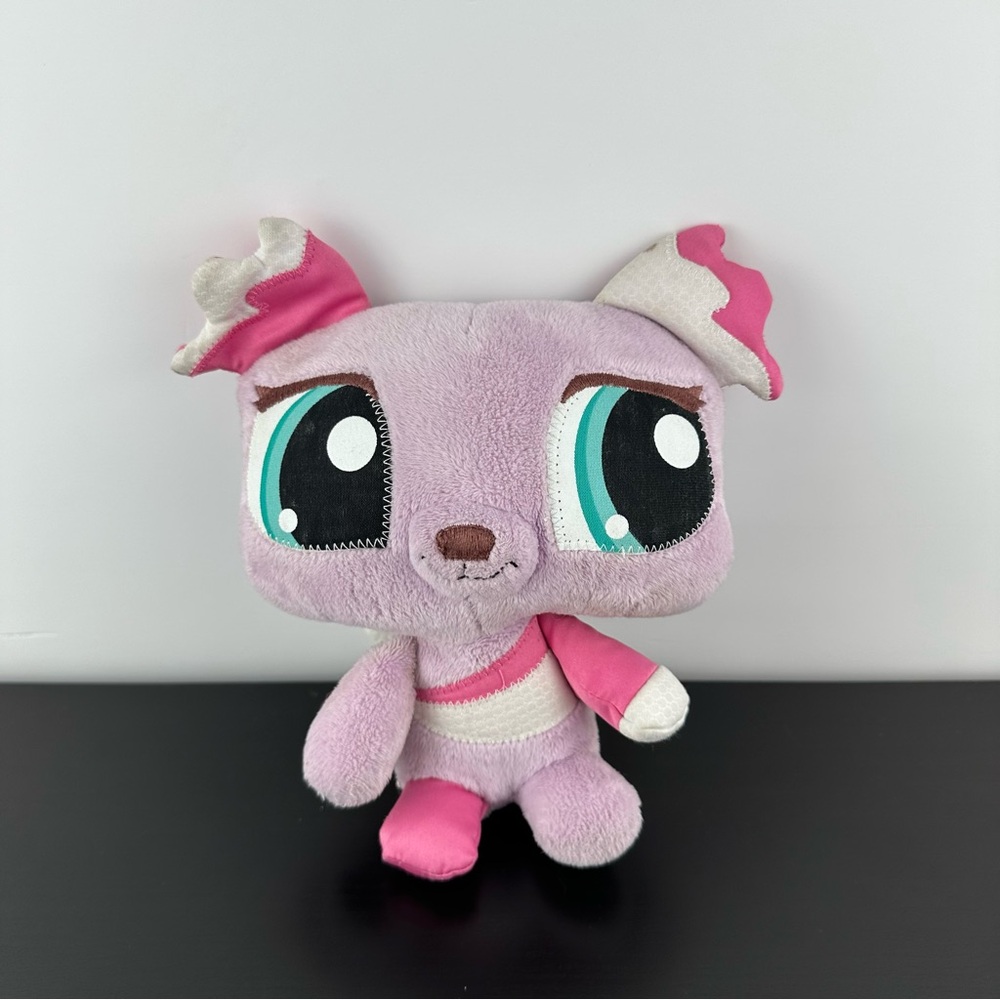 Littlest Pet Shop Wackiest Dog Purple Plush Stuffed Animal Toy Hasbro 8” LPS